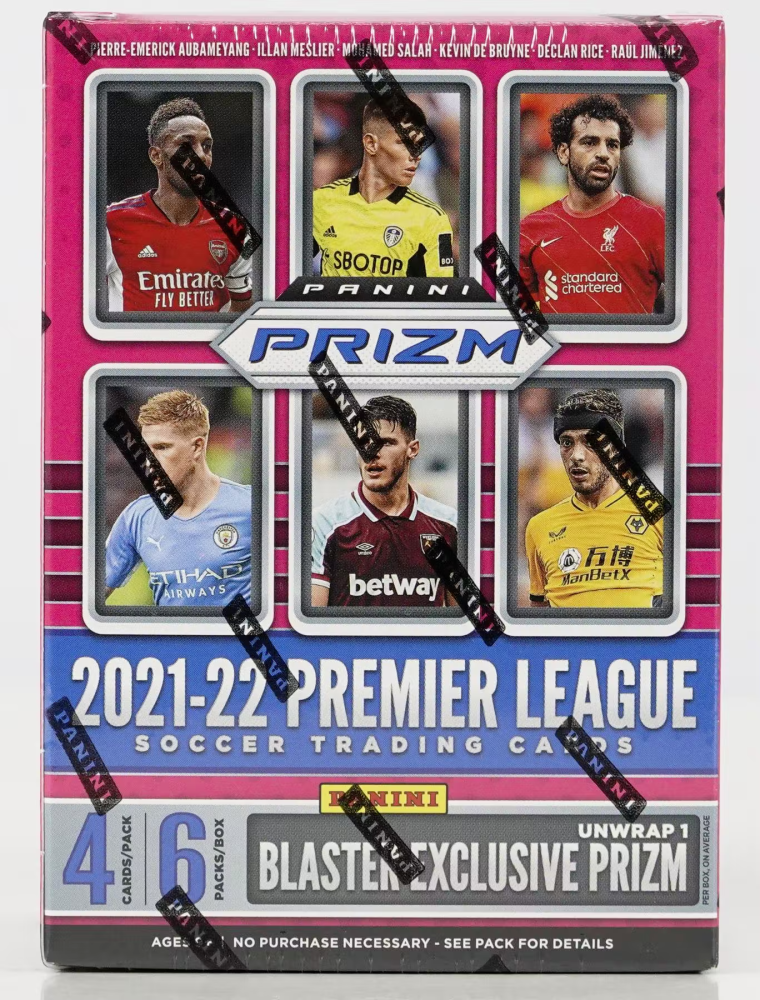 2021-22 Panini Prizm Premier League EPL Soccer 6-Pack Blaster Box