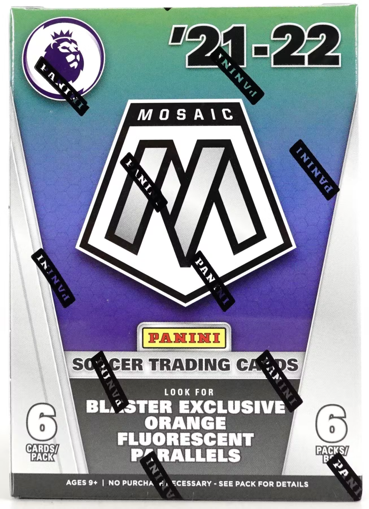 2021/22 Panini Mosaic Premier League EPL Soccer 6-Pack Blaster Box