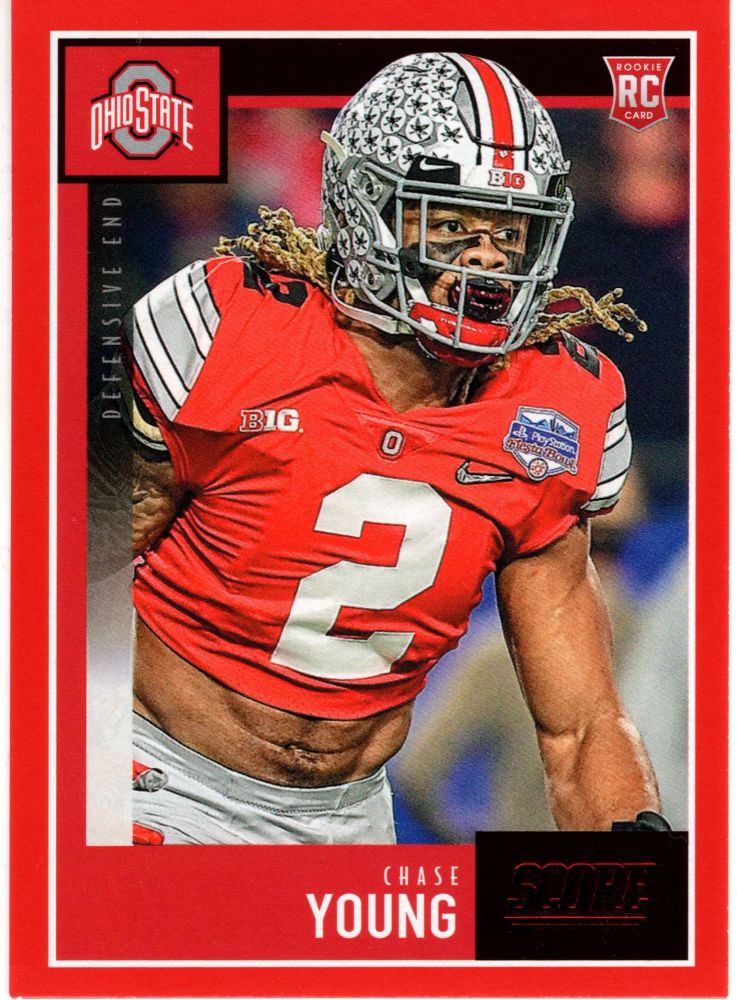 2020 Panini Score CHASE YOUNG Rookie Red Parallel #338