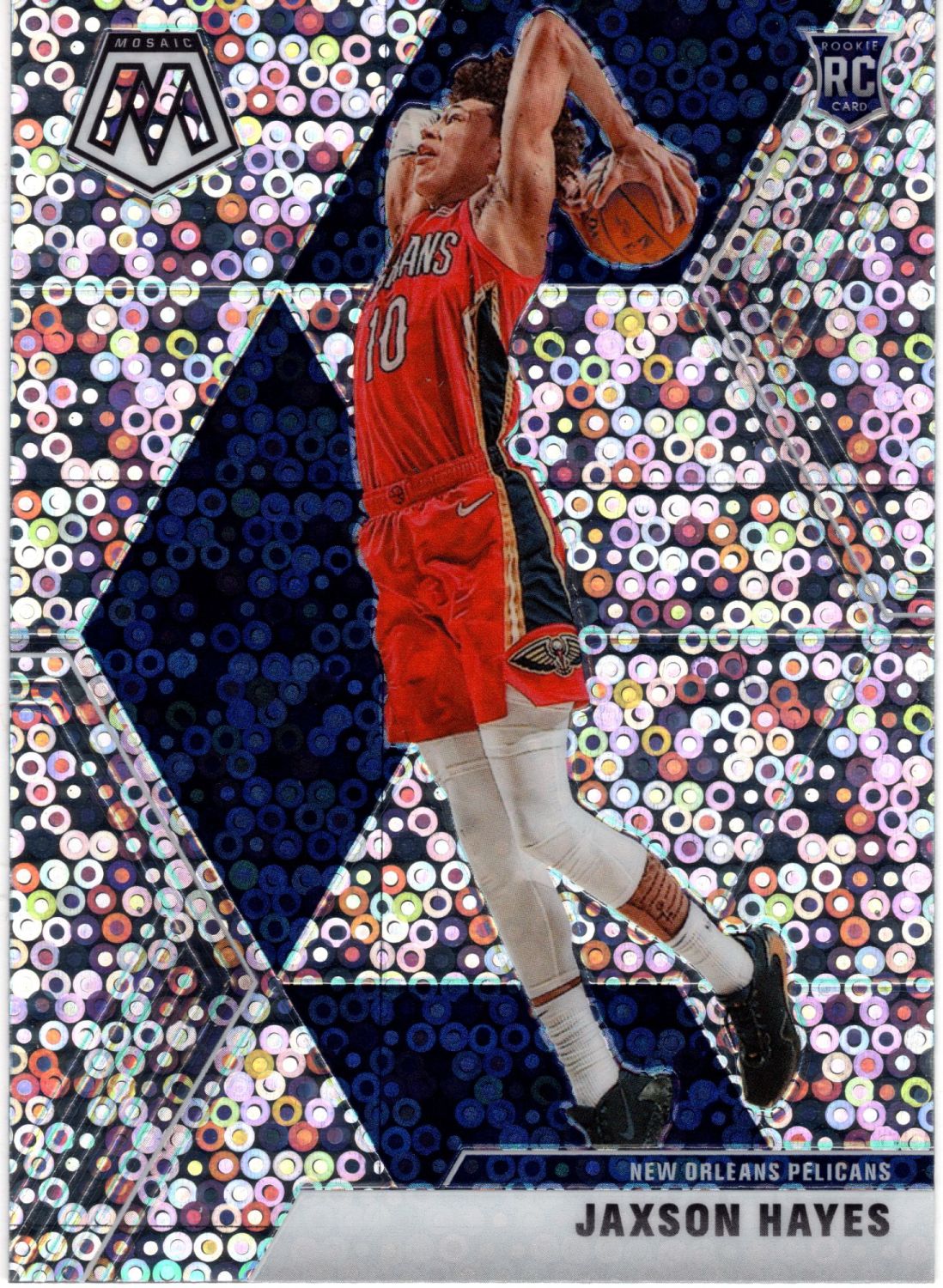 2019-20 Panini Mosaic JAXSON HAYES Rookie Fast Break Disco Prizm Variation 