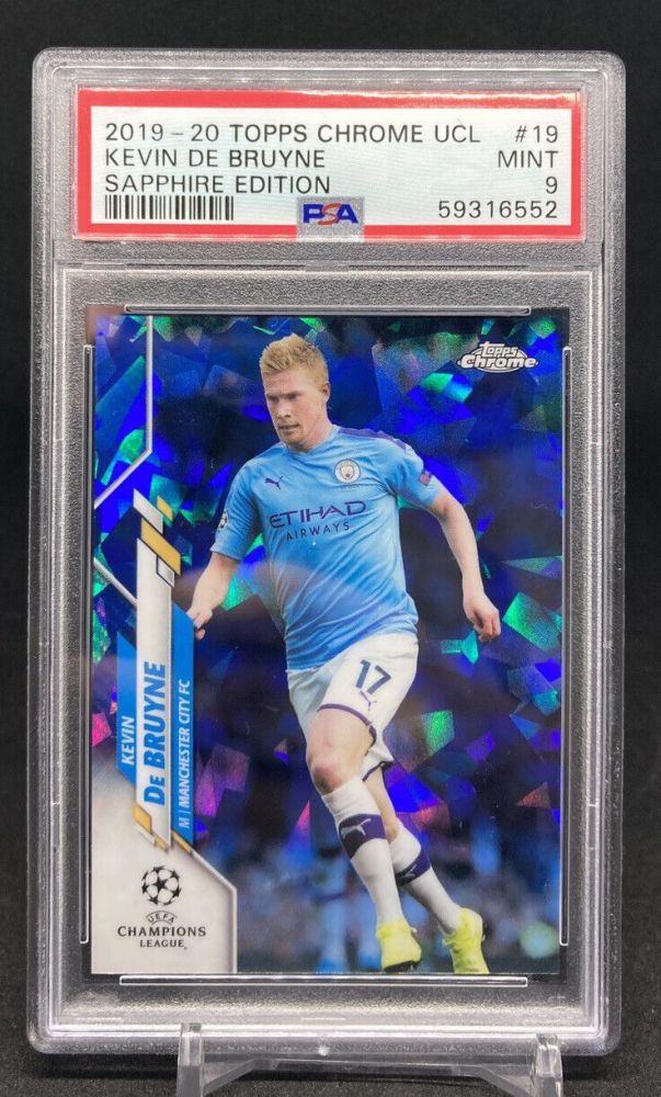 2019-20 Topps Chrome UCL Sapphire Edition KEVIN DE BRUYNE #19 (PSA 9)