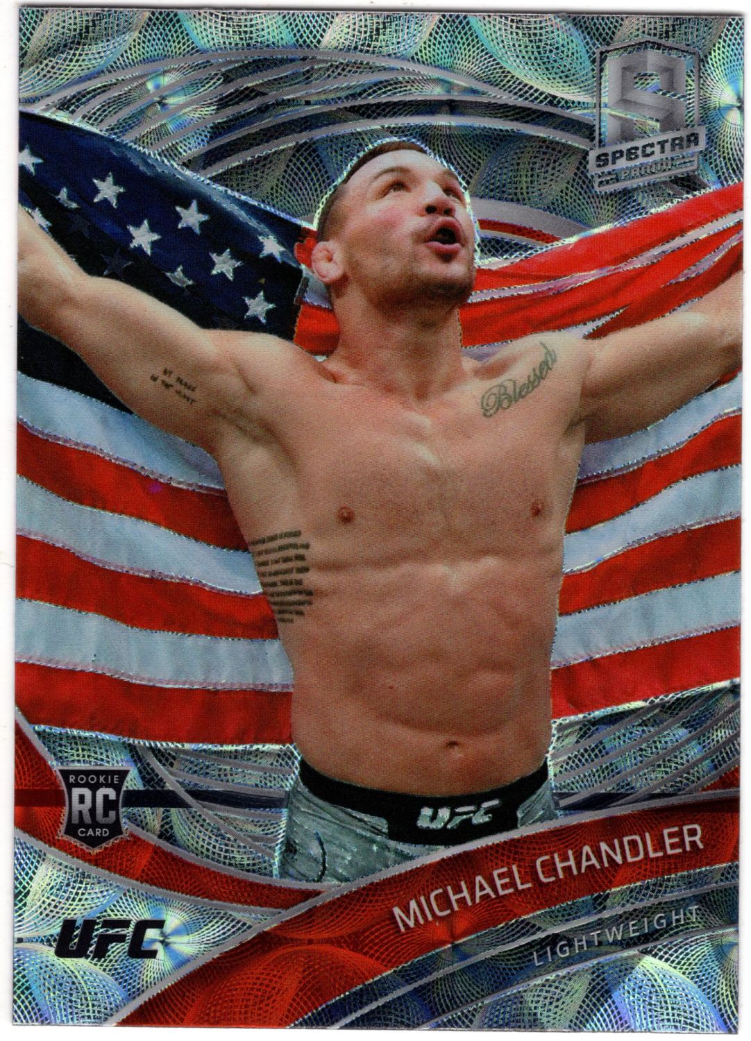 2021 Panini UFC Chronicles MICHAEL CHANDLER Spectra Rookie Silver Scope Pri