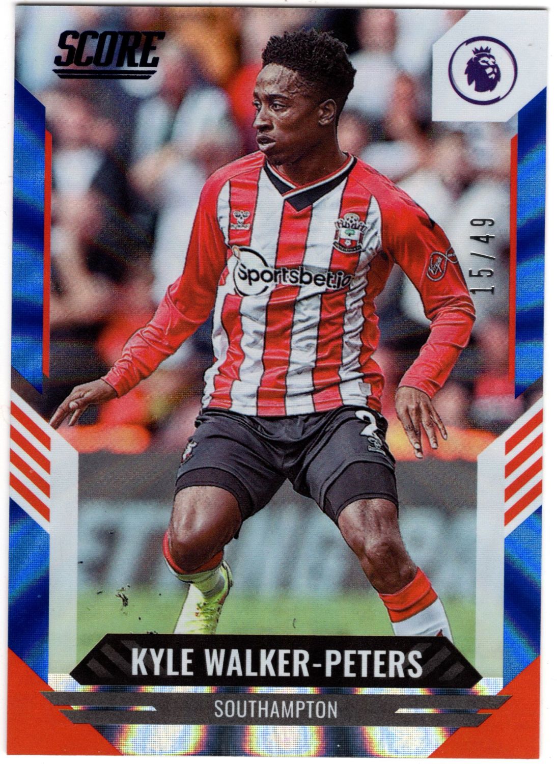 2021-22 Panini Score Premier League KYLE WALKER-PETERS Blue Lava /49 #184