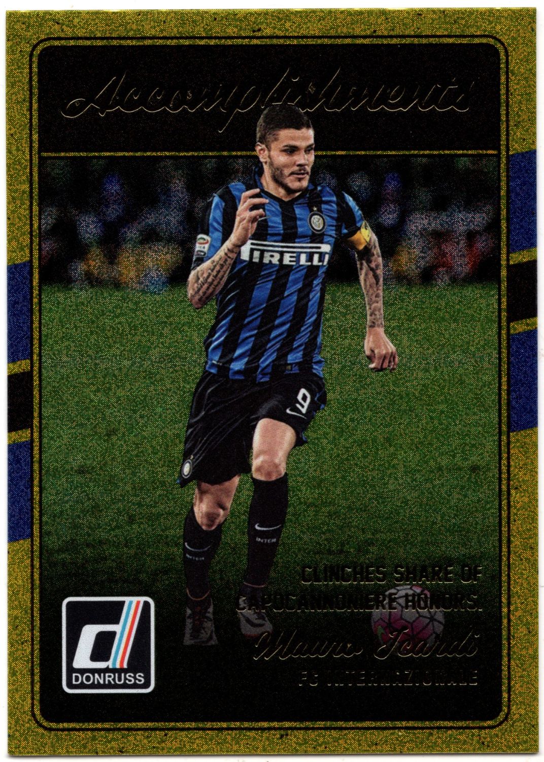 2016-17 Panini Donruss Soccer MAURO ICARDI Accomplishments Gold #14