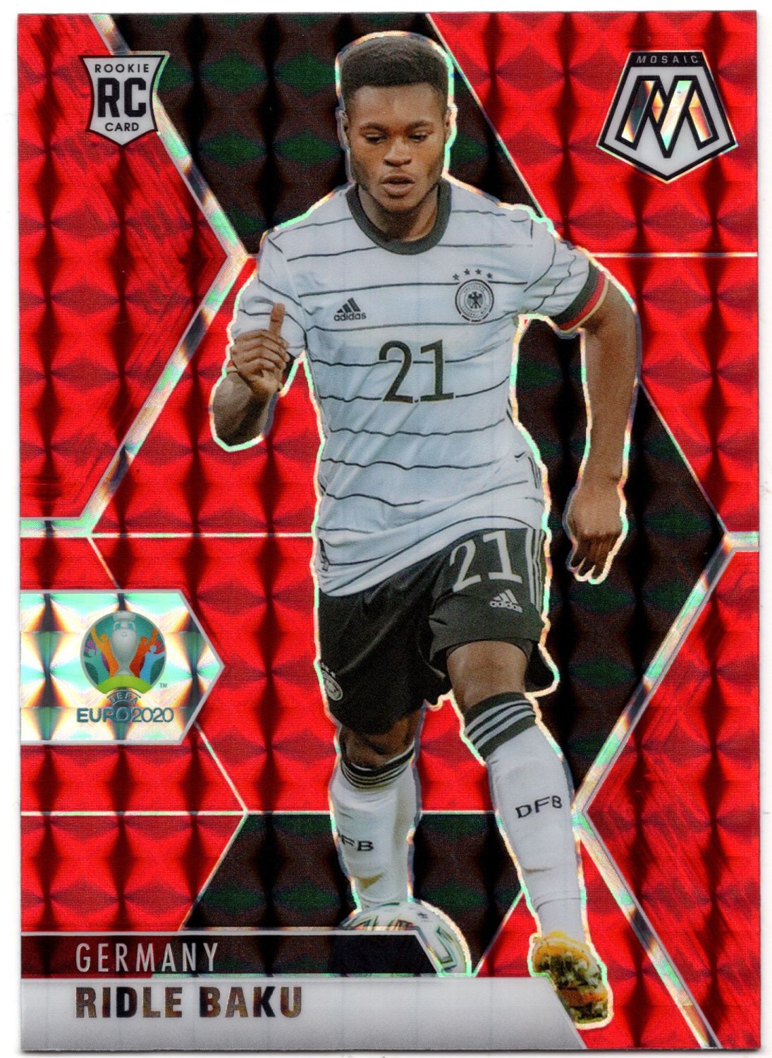 2021 Panini Mosaic Euros RIDLE BAKU Rookie Red Mosaic Prizm #122