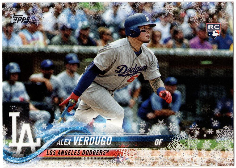 2018 Topps Holiday ALEX VERDUGO Rookie Metallic Snowflake Variation #HMW105