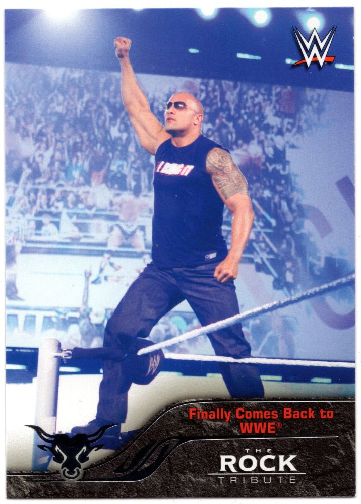 2016 Topps WWE Road To Wrestlemania THE ROCK Tribute - Finally Comes Back To WWE #27