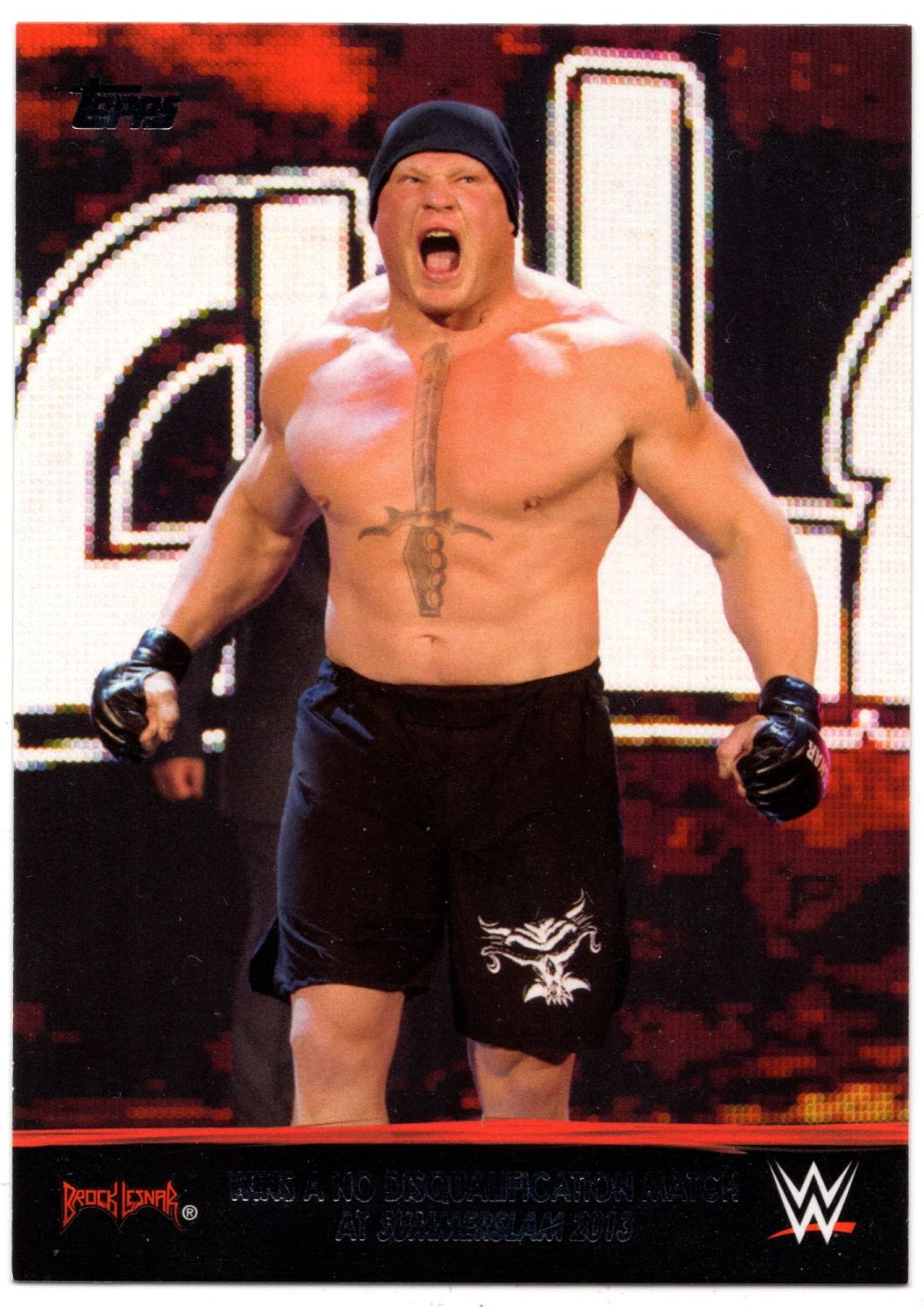 2016 Topps WWE Then Now Forever BROCK LESNAR Tribute - Wins A No DQ Match A