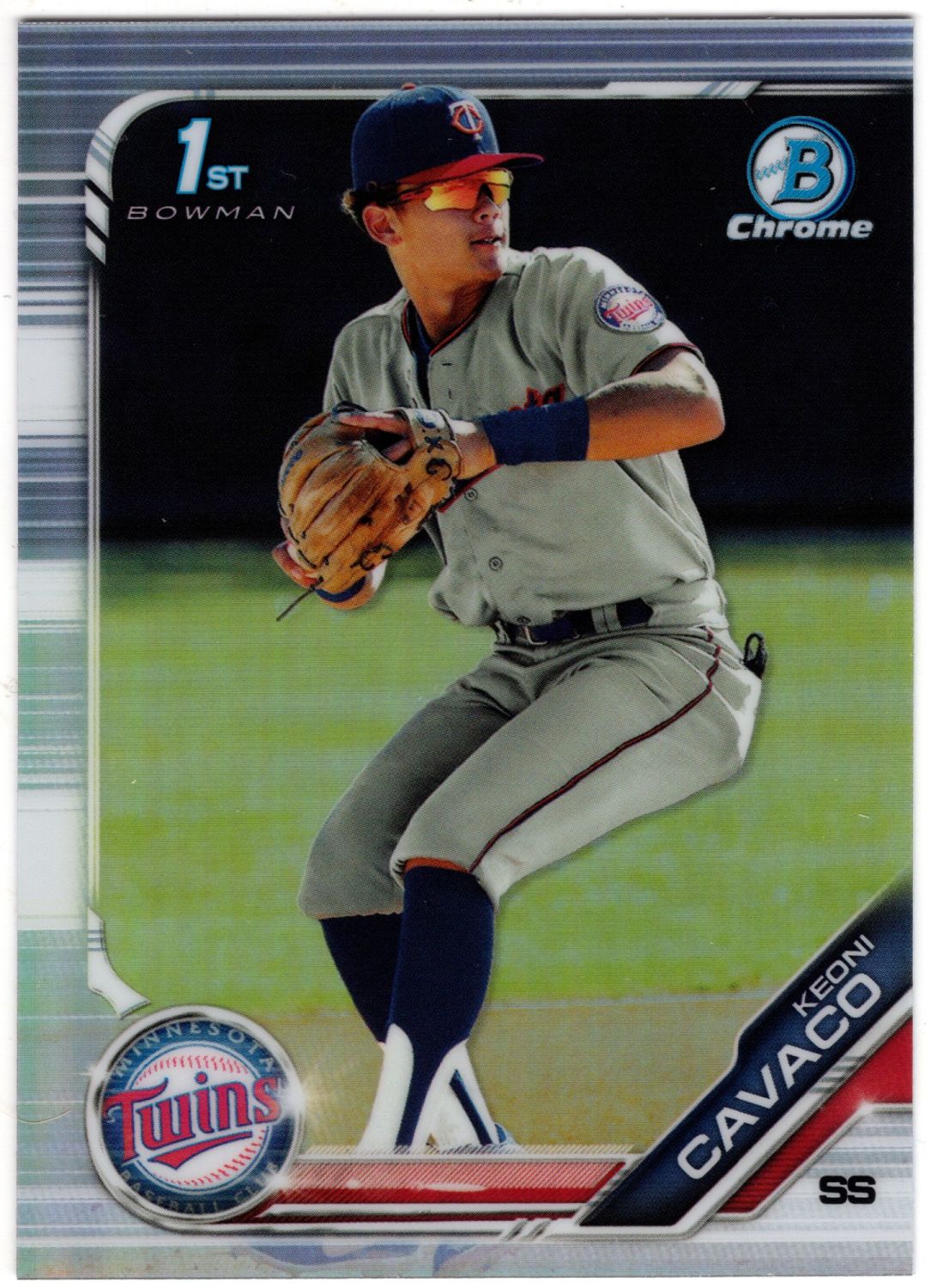 2019 Topps Bowman Draft Chrome KEONI CAVACO 1st Bowman Rookie Refractor #BD