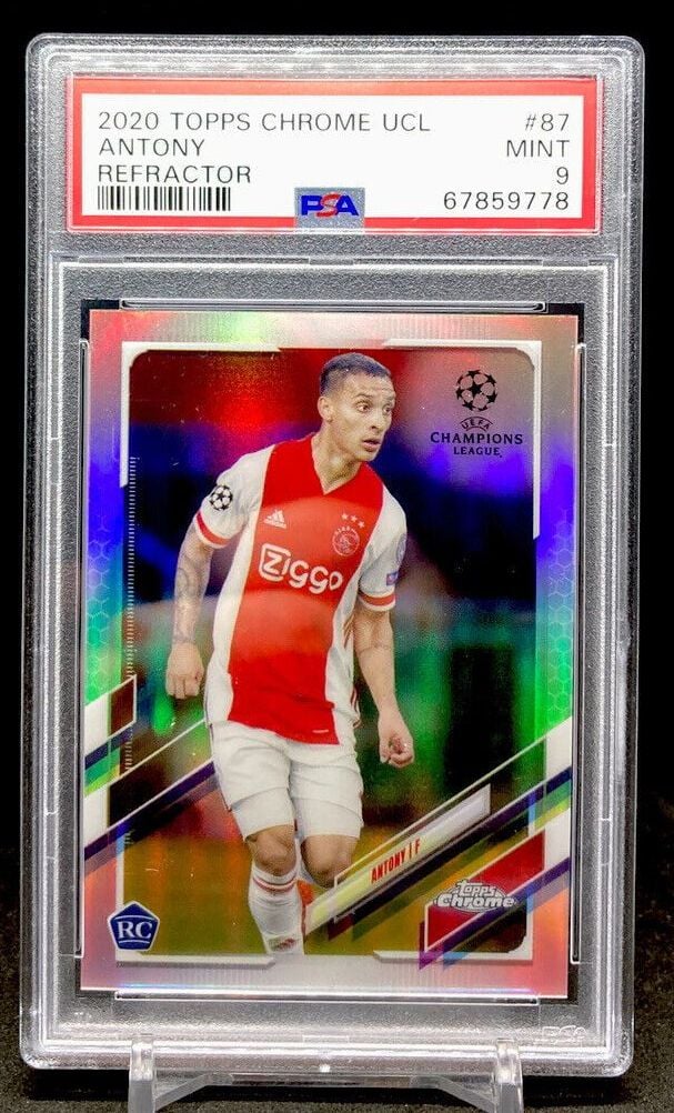 2020-21 Topps UCL Chrome ANTONY Rookie Refractor #87 (PSA 9)