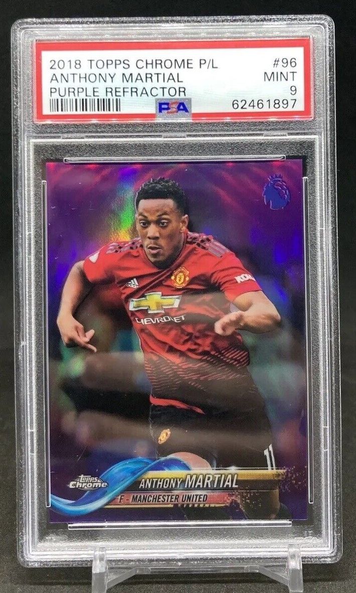 2018-19 Topps Chrome Premier League ANTHONY MARTIAL Purple Refractor /250 #