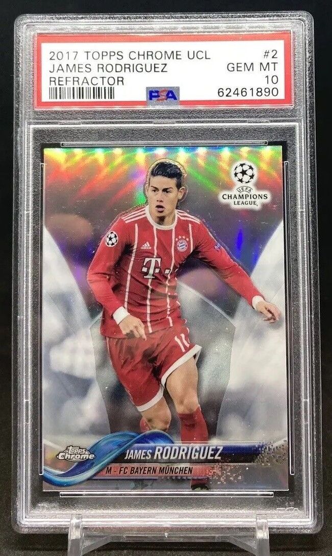2017-18 Topps UCL Chrome JAMES RODRIGUEZ Refractor #2 [PSA 10]