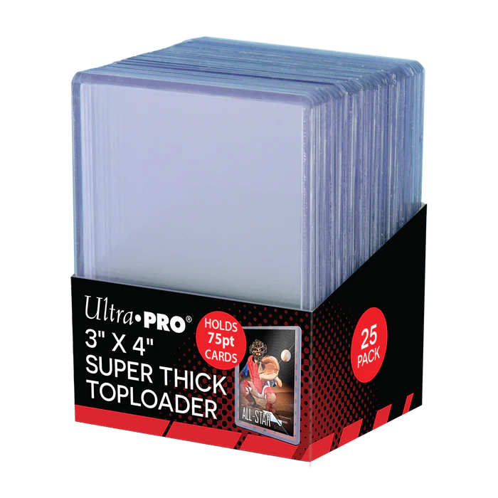 Ultra Pro 3" x 4" Clear Thick 75PT Toploaders (25ct)