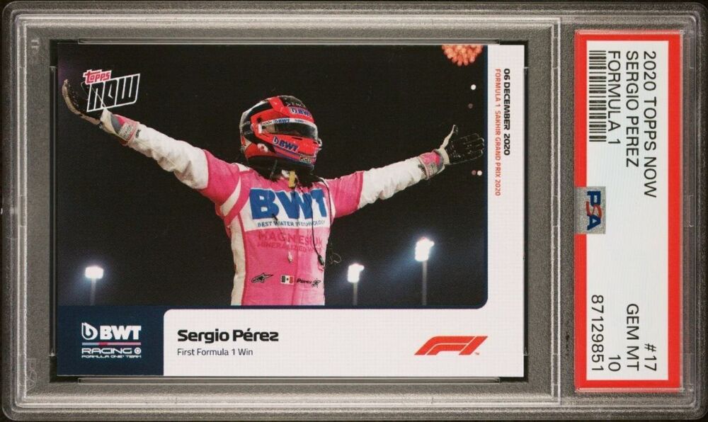 2020 Topps Now F1 SERGIO PEREZ First Formula 1 Win #17 [PSA 10]