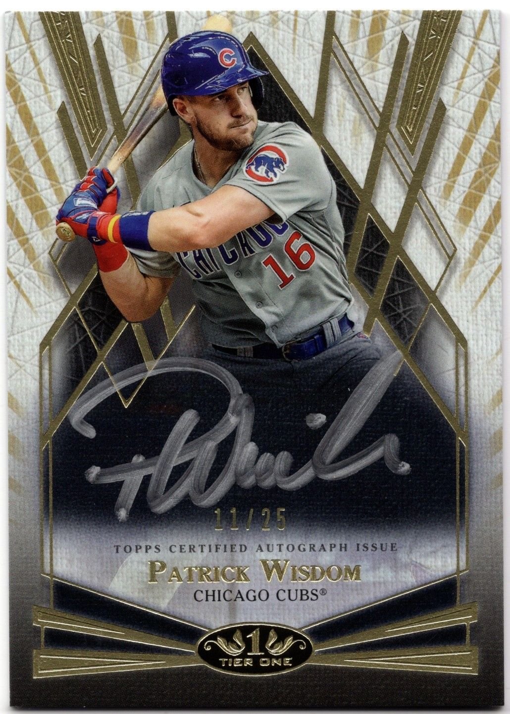 2022 Topps Tier One PATRICK WISDOM Wisdom Break Out Autograph /25 #BOA-PW