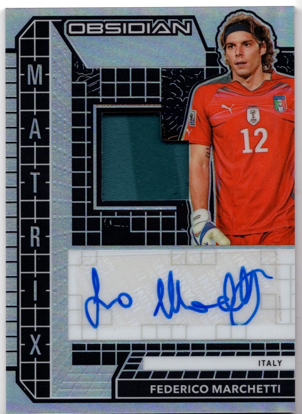 2020-21 Panini Obsidian Soccer FEDERICO MARCHETTI Matrix Materials Patch Au