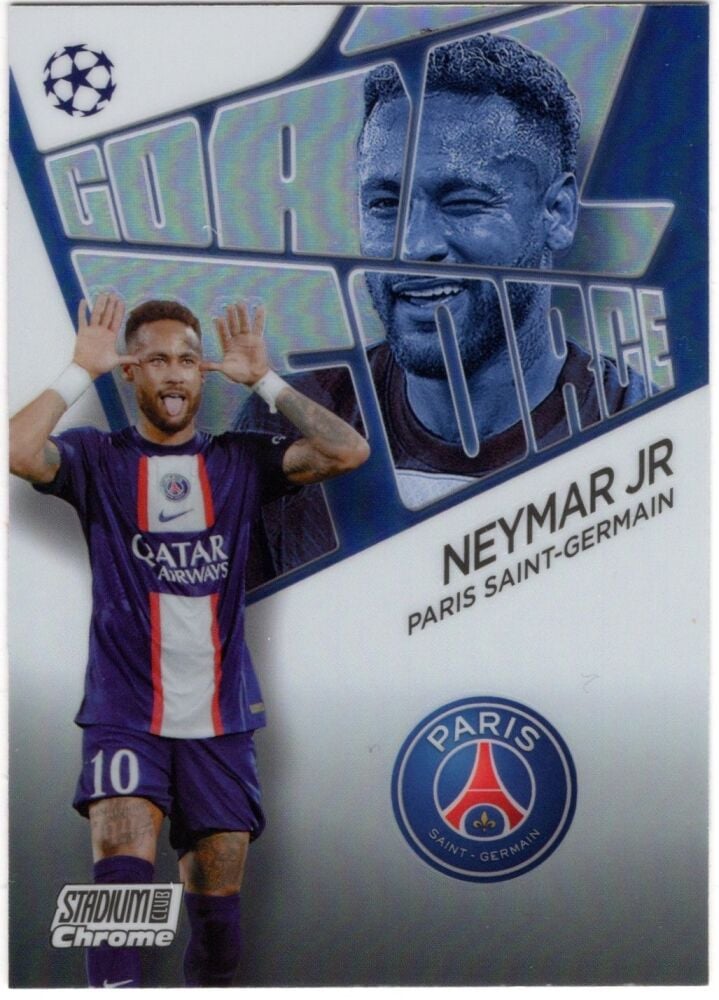 2022-23 Topps UCL Stadium Club Chrome NEYMAR JR Goal Force Insert #GF-NJR