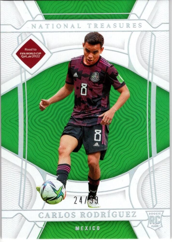 2022 Panini National Treasures Soccer CARLOS RODRIGUEZ Rookie Base /99 #83