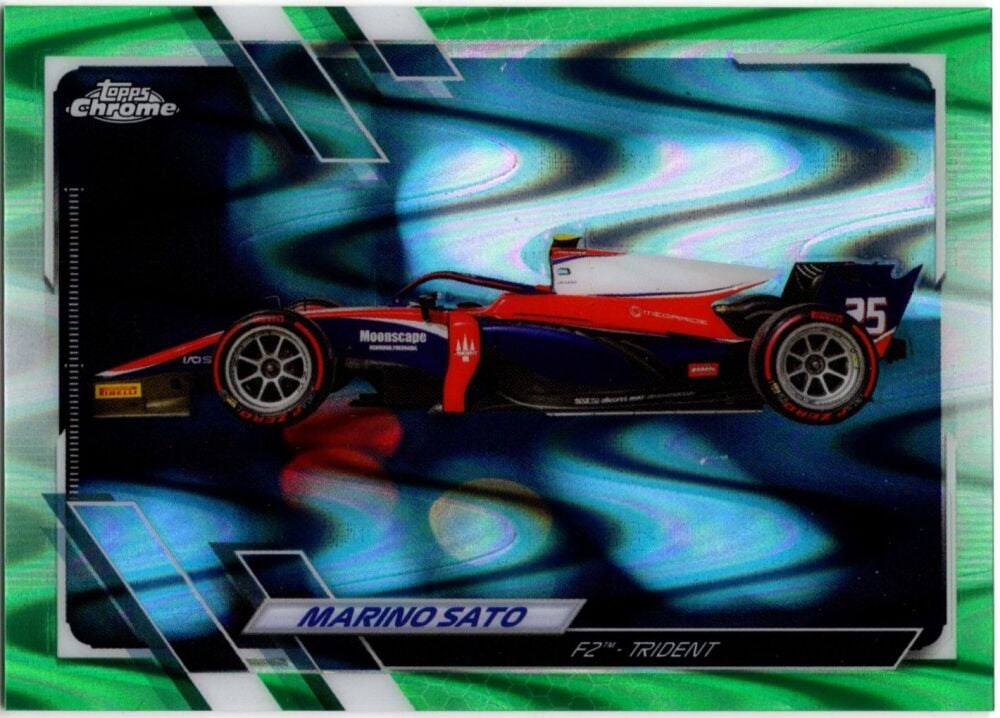 2021 Topps Chrome Formula 1 MARINO SATO Rookie Green Wave Refractor /99 #134