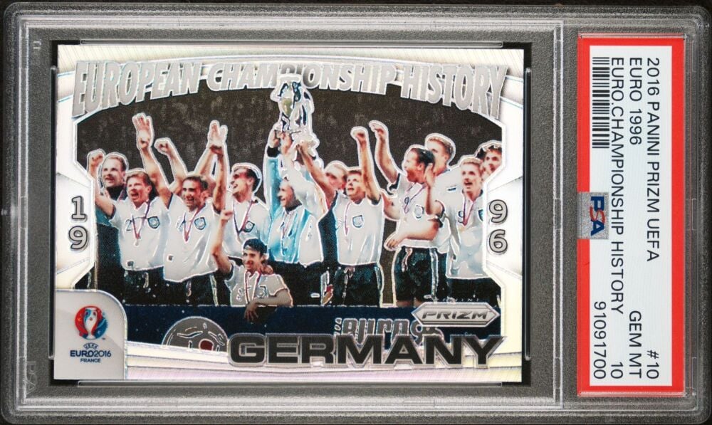 2016 Panini Prizm Euros 1996 GERMANY European Champions Silver Prizm SP #10 [PSA 10]