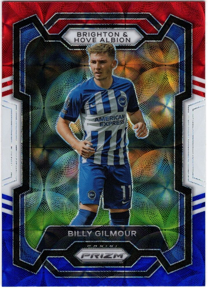 2023-24 Panini Prizm Premier League BILLY GILMOUR Red/White/Blue Choice Prizm #105