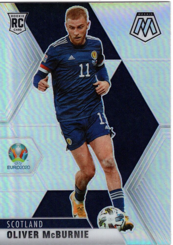 2021 Panini Mosaic Euros OLIVER MCBURNIE Rookie Silver Prizm #70