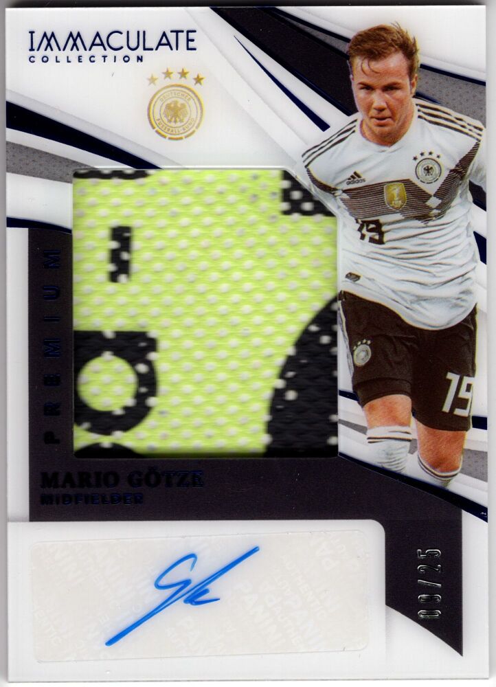 2021 Panini Immaculate Soccer MARIO GOTZE Premium Patches Autograph Sapphire /25 #PR-MG