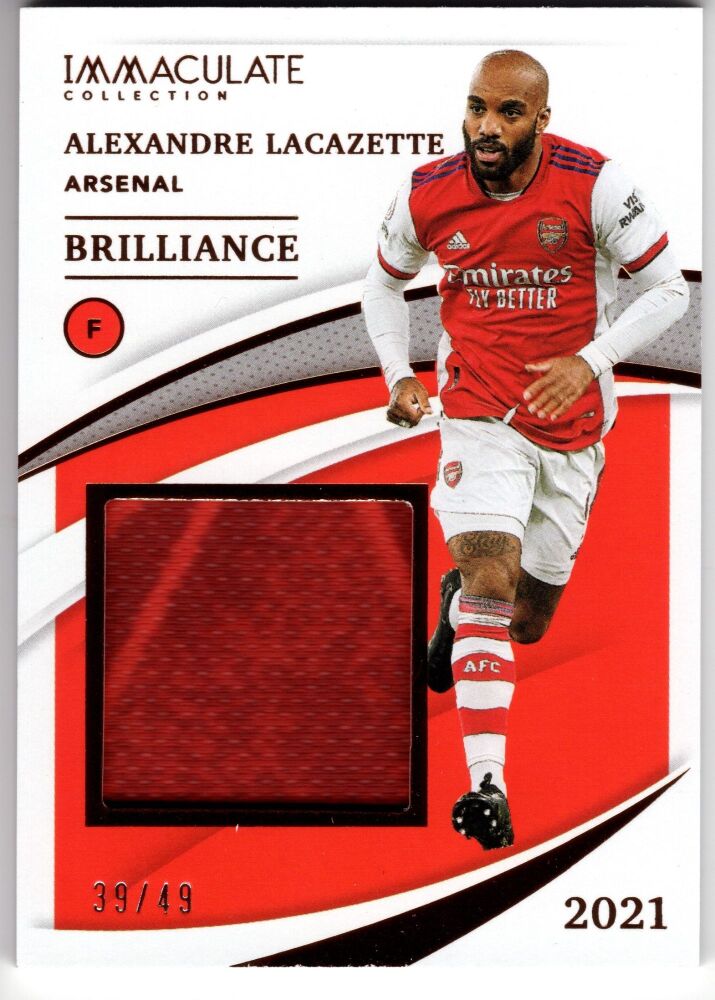 2021 Panini Immaculate Soccer ALEXANDRE LACAZETTE Brilliance Patch Bronze /49 #B-AL