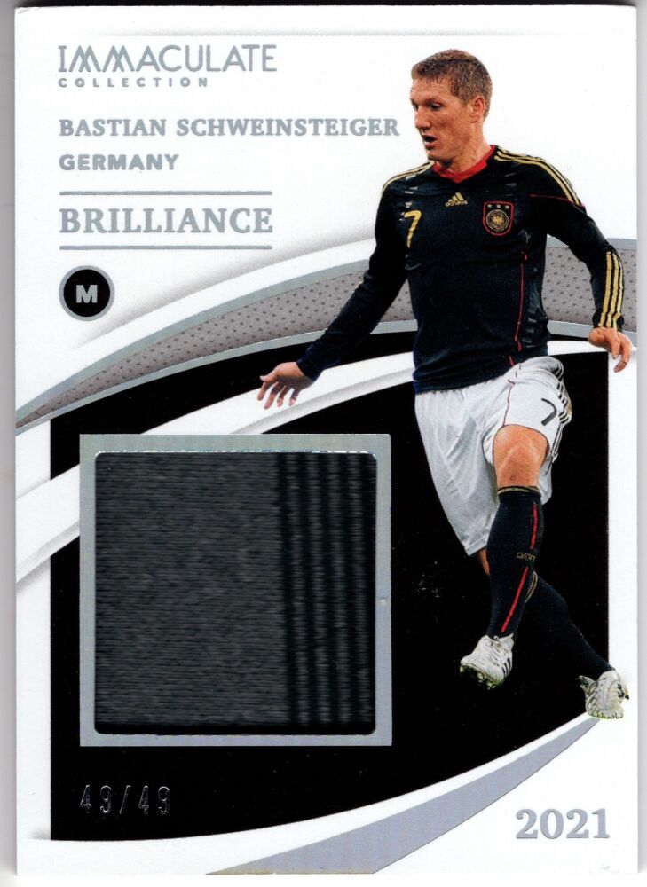 2021 Panini Immaculate Soccer BASTIAN SCHWEINSTEIGER Brilliance Patch Silver /49 #B-BS