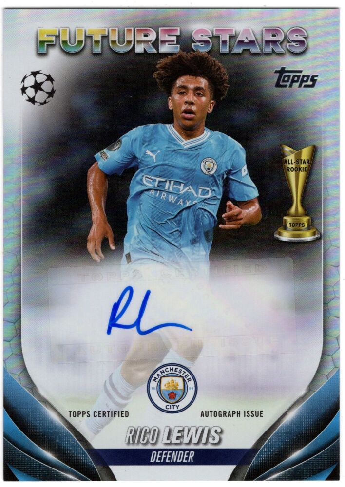2023/24 Topps UEFA Club Competitions RICO LEWIS Future Stars Rookie Autograph #FS-RL
