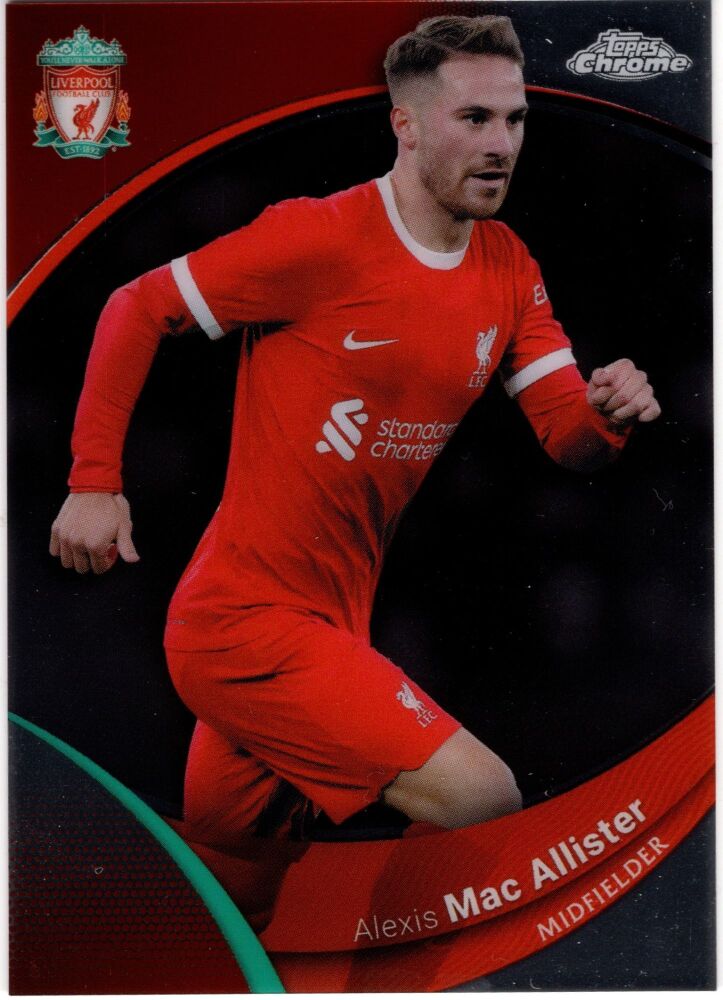 2024 Topps Chrome Liverpool Team Set ALEXIS MAC ALLISTER Base Card #9