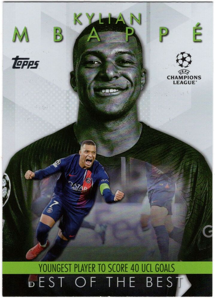 2023-24 Topps UEFA Club Competitions KYLIAN MBAPPE Best Of The Best #BM-8