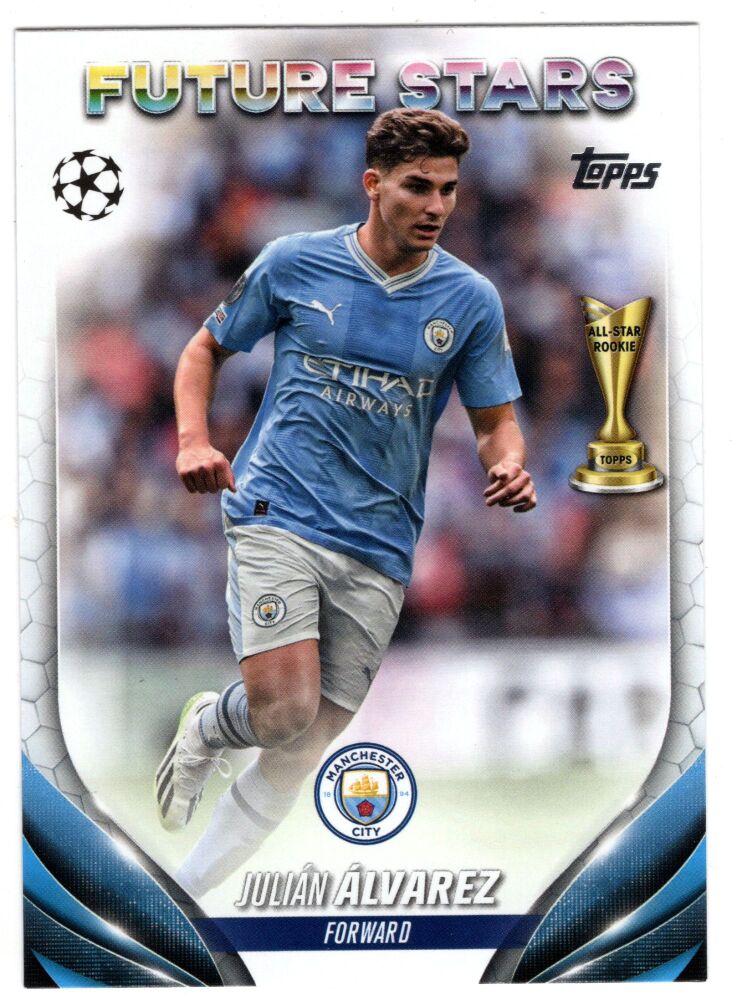 2023-24 Topps UEFA Club Competitions JULIAN ALVAREZ Future Stars Rookie Cup #150