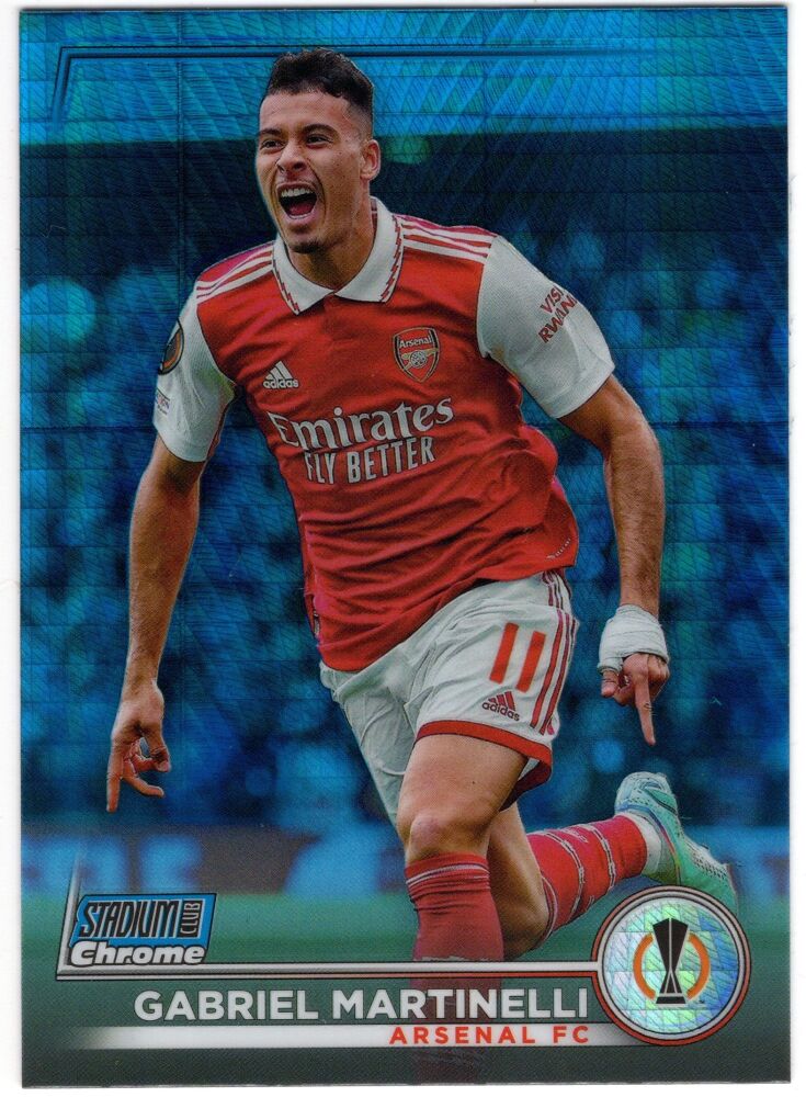 2022-23 Topps Stadium Club Chrome GABRIEL MARTINELLI Blue Prism Refractor #58
