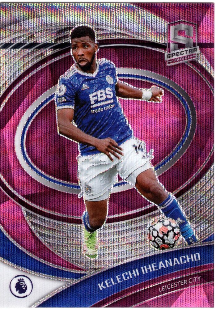 2021-22 Panini Chronicles Soccer KELECHI IHEANACHO Pink Wave FOTL Prizm /19 #258