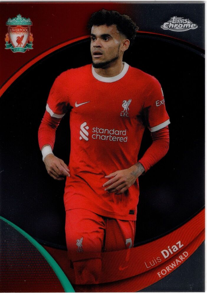 2024 Topps Chrome Liverpool Team Set LUCAS DIAZ Base Card #19