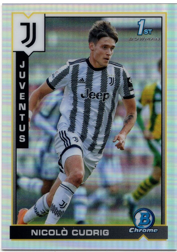 2022-23 Topps Chrome Juventus Team Set NICOLO CUDRIG Bowman 1st Rookie Refractor #58