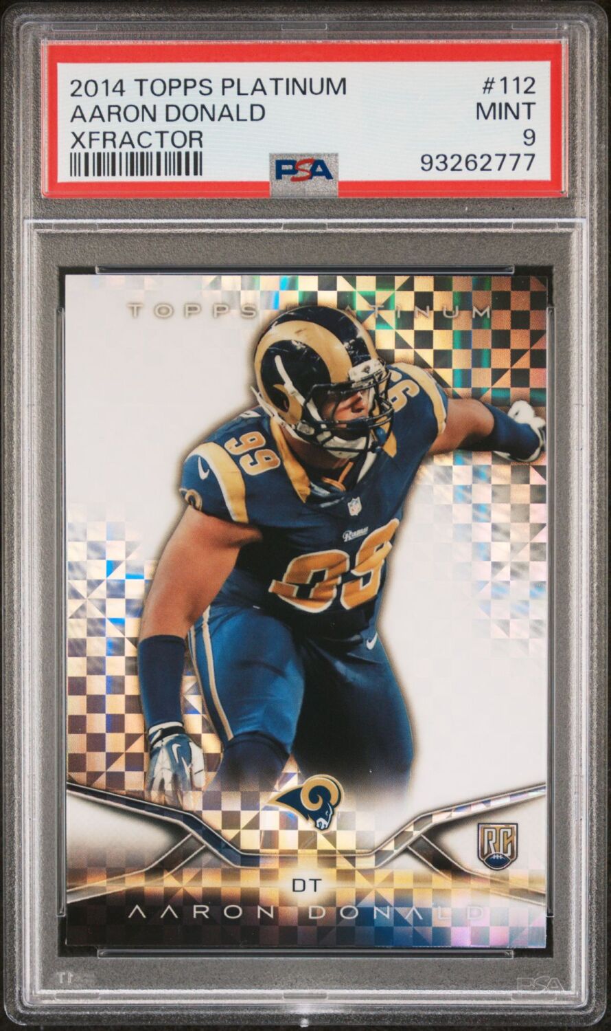 2014 Topps Platinum AARON DONALD Rookie Xfractor Refractor #112 [PSA 9]