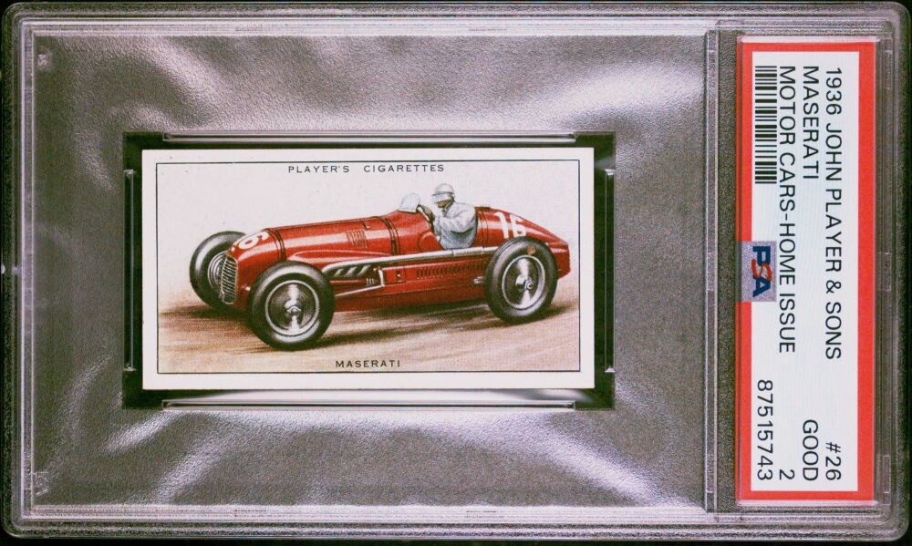 1936 John Player & Sons Motor Cars MASERATI #26 [PSA 2]