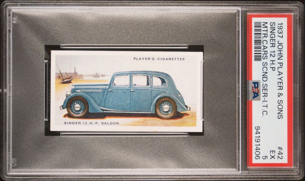 1937 John Player & Sons Motor Cars SINGER 12 HP SALOON #42 [PSA 5]