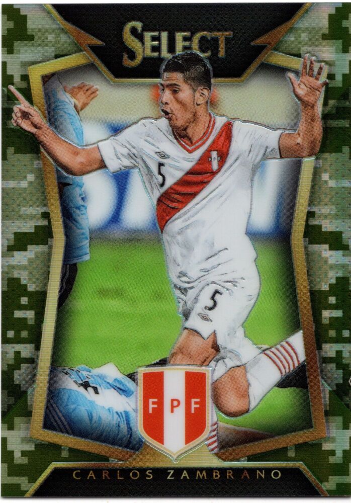 2015-16 Panini Select Soccer CARLOS ZAMBRANO Image Variation Camo Prizm /249 #12