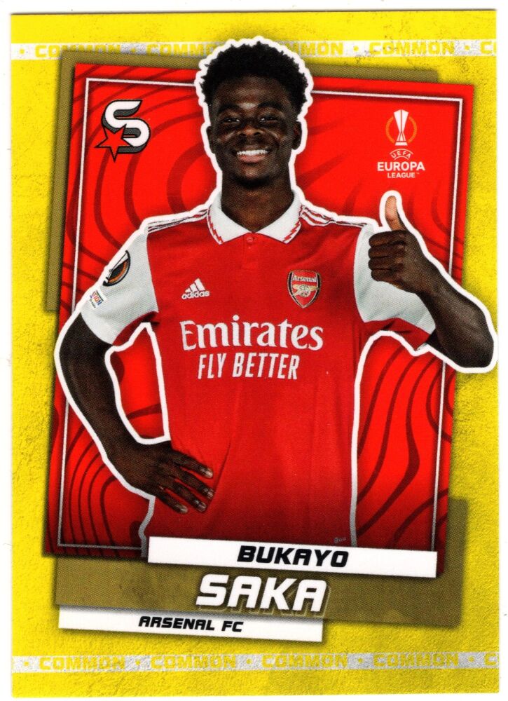 2022-23 Topps Superstars BUKAYO SAKA Yellow Parallel #163