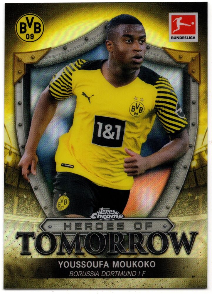 2021-22 Topps Bundesliga Chrome YOUSSOUFA MOUKOKO Heroes of Tomorrow Insert #HT-YM