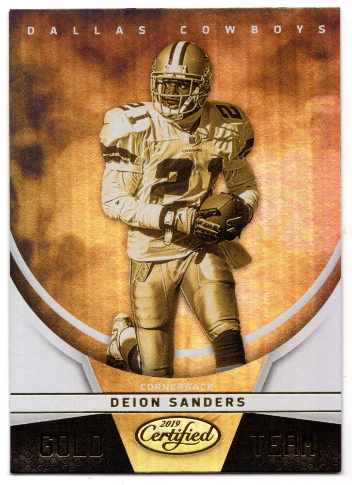 2019 Panini Certified DEION SANDERS Gold Team Insert #GT-DS