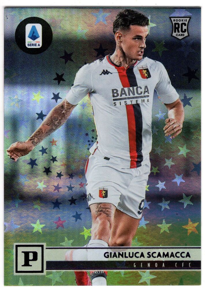 2020-21 Panini Chronicles Soccer GIANLUCA SCAMACCA Rookie Purple Astro #15