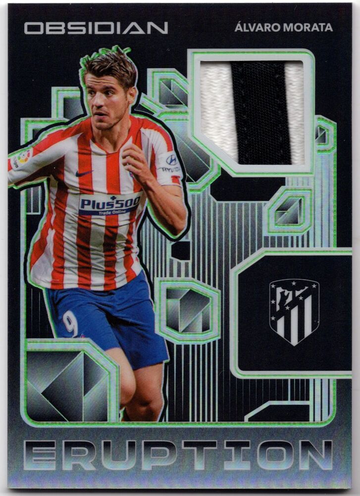 2020-21 Panini Obsidian Soccer ALVARO MORATA Eruption Patch Electric Green /25 #E-AMO