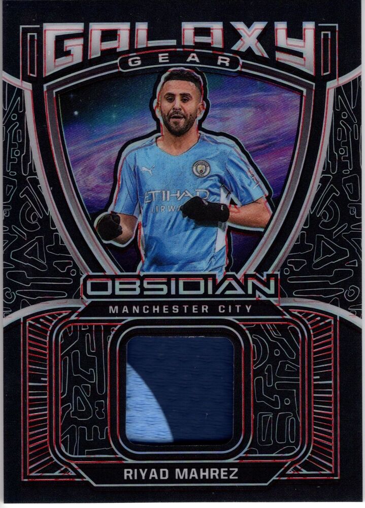 2021-22 Panini Obsidian Soccer RIYAD MAHREZ Galaxy Gear Patch Orange /25 #GG-RMZ