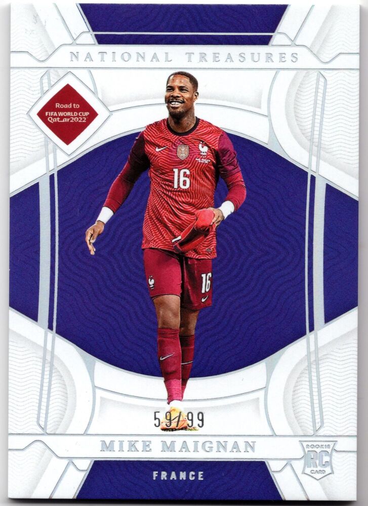 2022 Panini National Treasures Soccer MIKE MAIGNAN Rookie Silver /99 #65