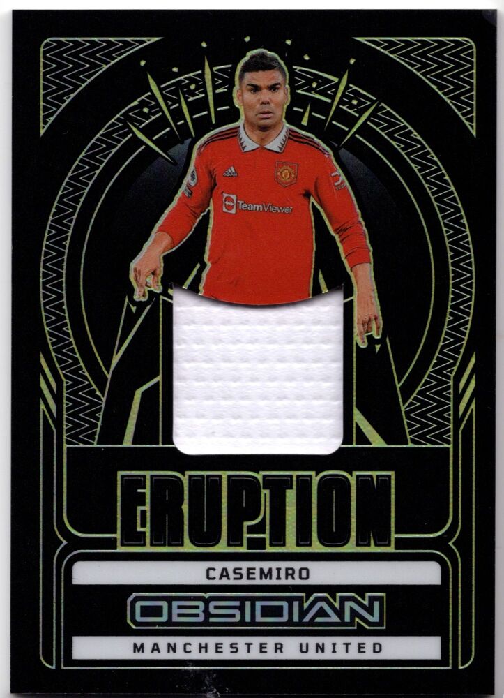 2022-23 Panini Obsidian Soccer CASEMIRO Eruption Patch Relic Yellow /10 #ER-CO