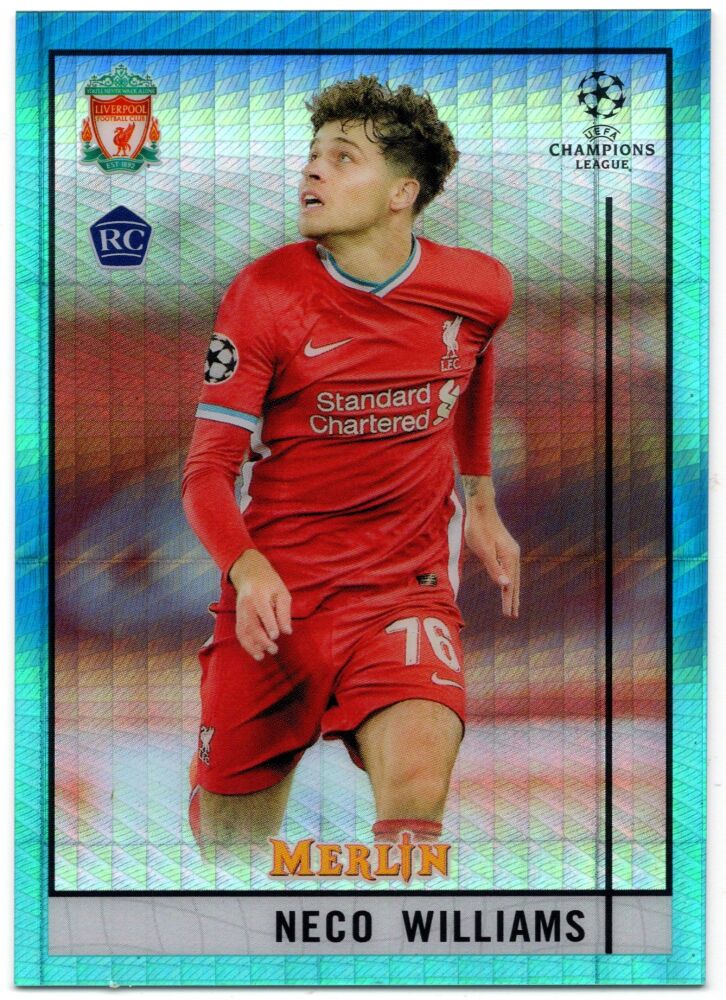 2020-21 Topps Merlin Chrome NECO WILLIAMS Rookie Aqua Prism Refractor #32